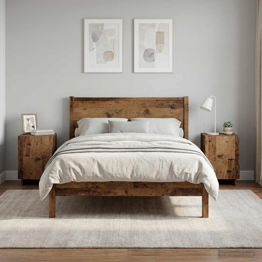 Bedside Cabinet 2 pcs Old Wood 33.5 x 34.5 x 50 cm