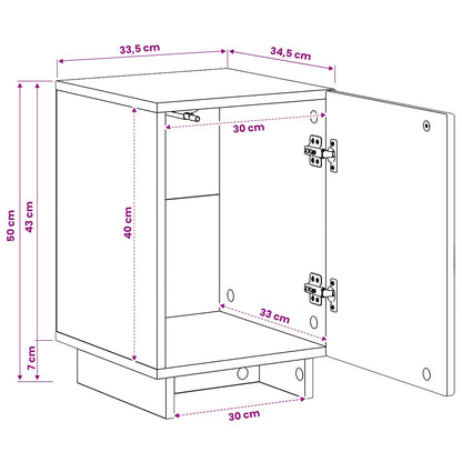 Bedside Cabinet 2 pcs Artisan Oak 33.5 x 34.5 x 50 cm
