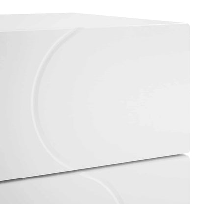 Bedside Cabinet White 33.5 x 34.5 x 60 cm Engineered Wood