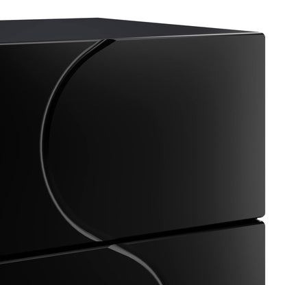 Bedside Cabinet Black 33.5 x 34.5 x 60 cm Engineered Wood