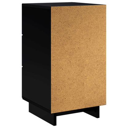 Bedside Cabinet Black 33.5 x 34.5 x 60 cm Engineered Wood