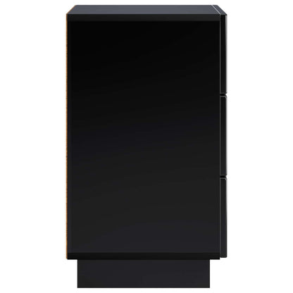 Bedside Cabinet 2 pcs Black 33.5 x 34.5 x 60 cm Engineered Wood