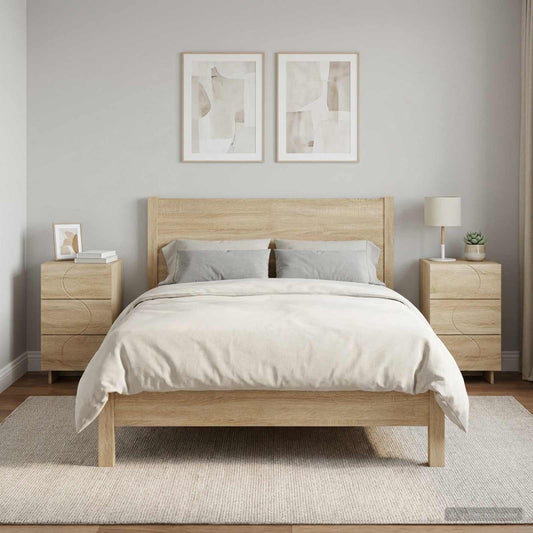 Bedside Cabinet 2 pcs Sonoma Oak 33.5 x 34.5 x 60 cm
