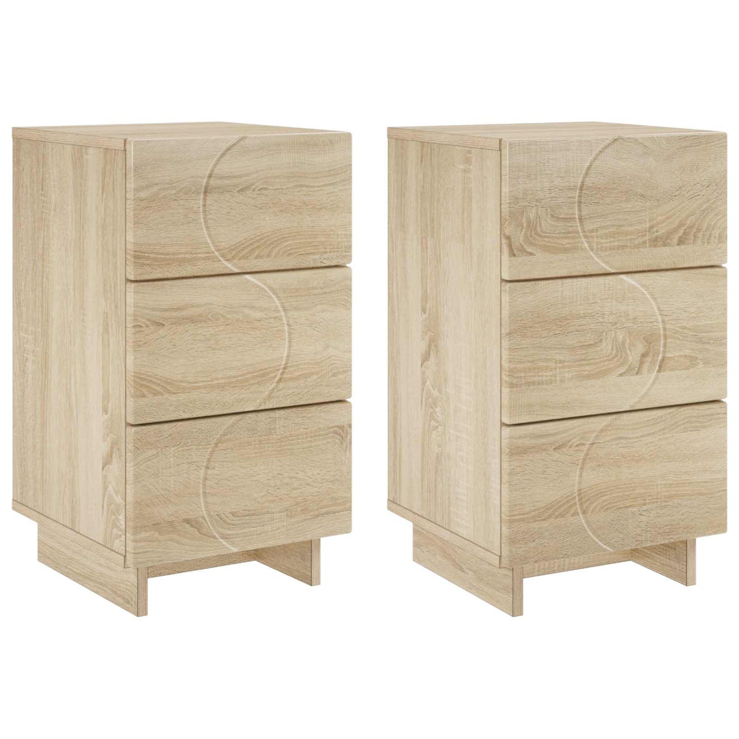 Bedside Cabinet 2 pcs Sonoma Oak 33.5 x 34.5 x 60 cm