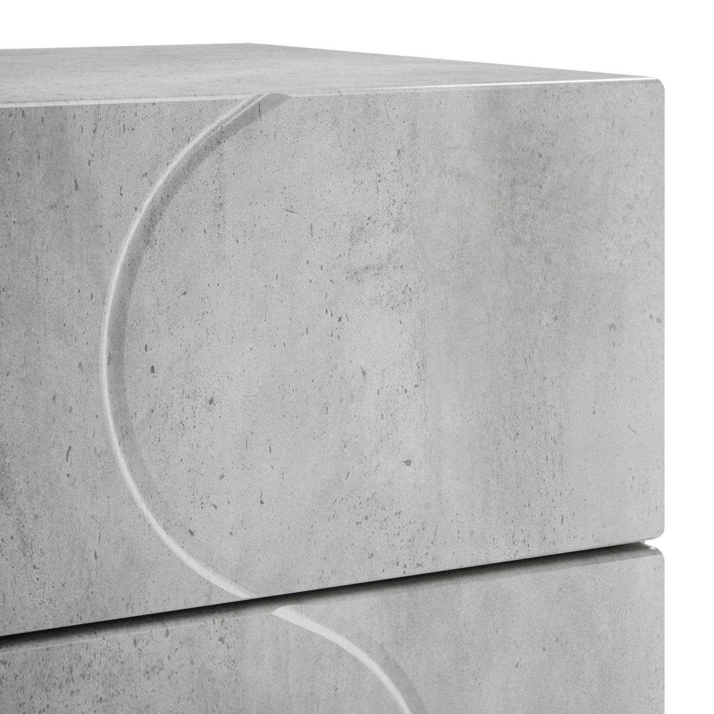 Bedside Cabinet Concrete Grey 33.5 x 34.5 x 60 cm