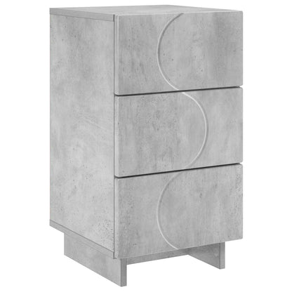 Bedside Cabinet Concrete Grey 33.5 x 34.5 x 60 cm