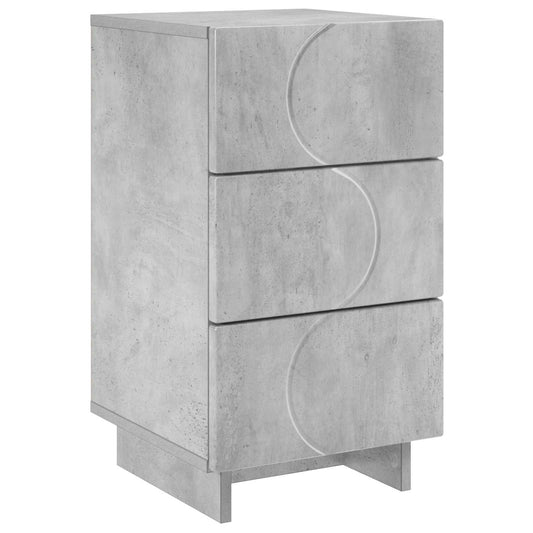 Bedside Cabinet Concrete Grey 33.5 x 34.5 x 60 cm
