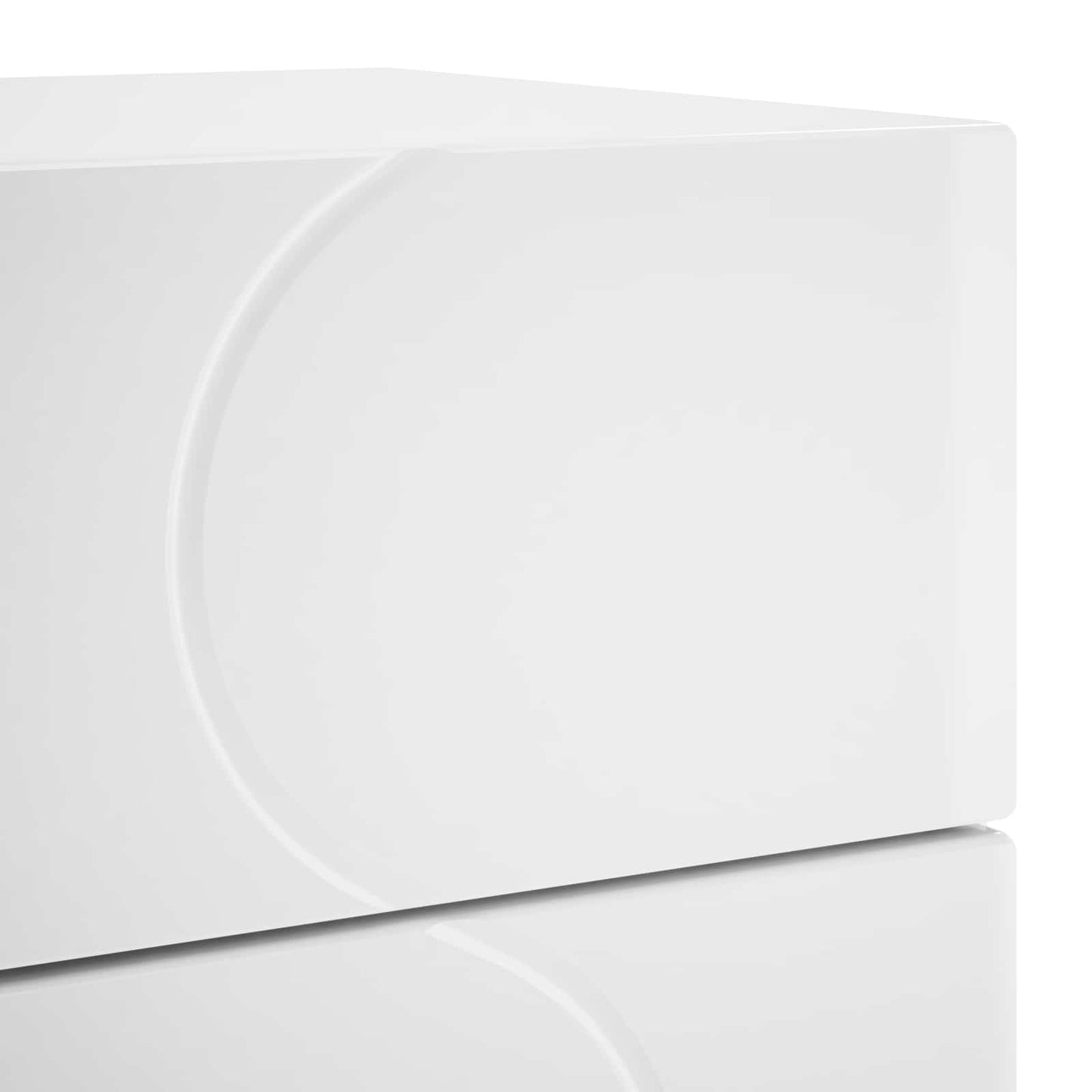 Bedside Cabinet High Gloss White 33.5 x 34.5 x 60 cm
