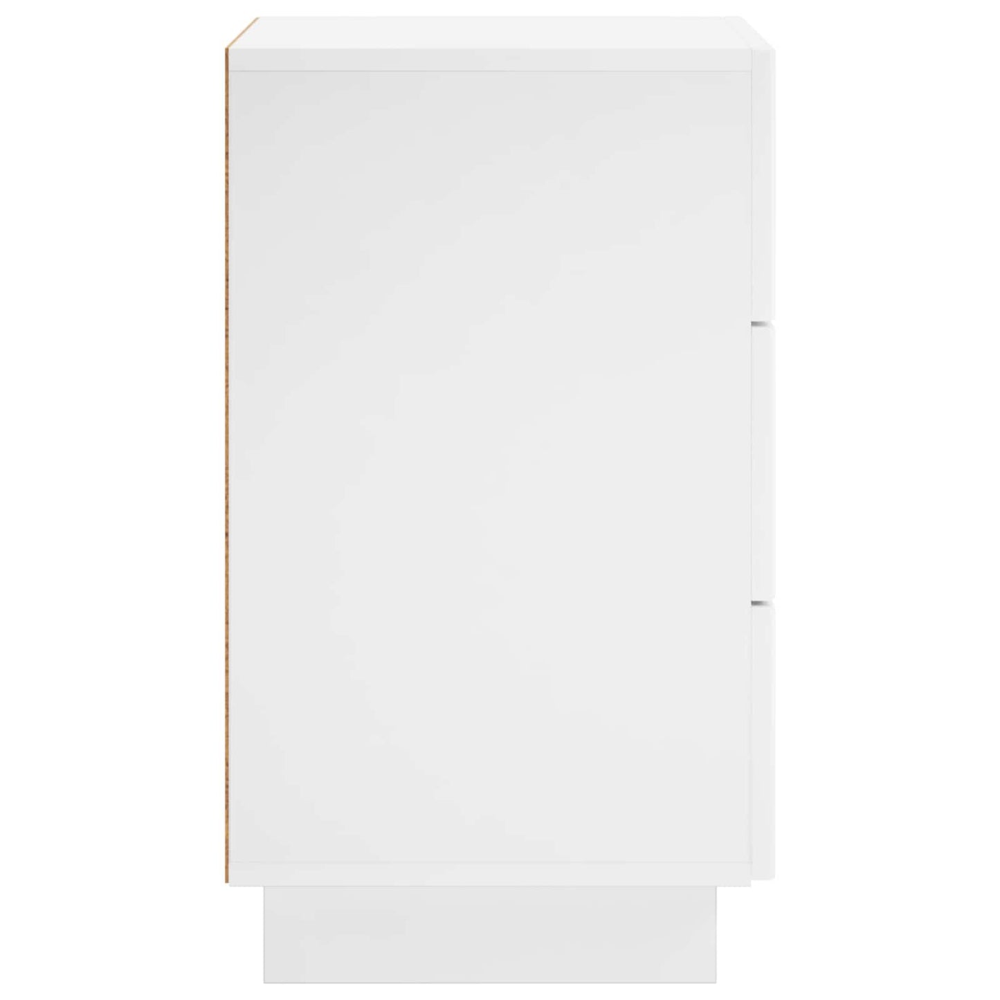 Bedside Cabinet High Gloss White 33.5 x 34.5 x 60 cm