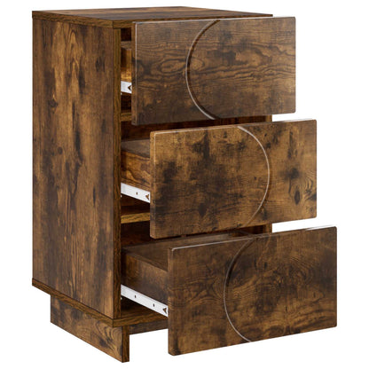 Bedside Cabinet Smoked Oak 33.5 x 34.5 x 60 cm Engineered Wood