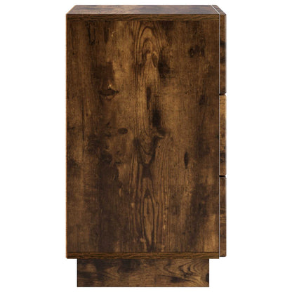 Bedside Cabinet Smoked Oak 33.5 x 34.5 x 60 cm Engineered Wood