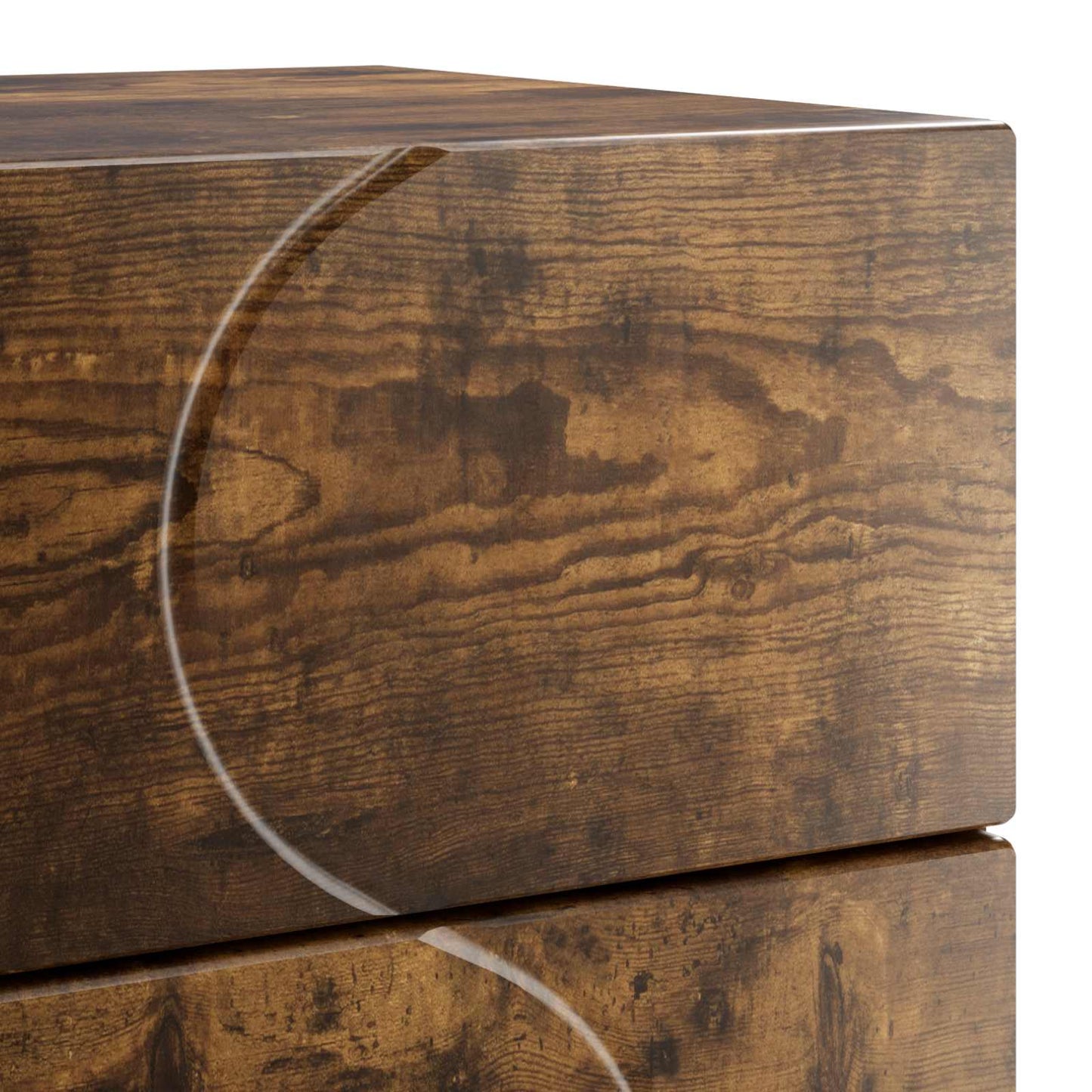 Bedside Cabinet 2 pcs Smoked Oak 33.5 x 34.5 x 60 cm