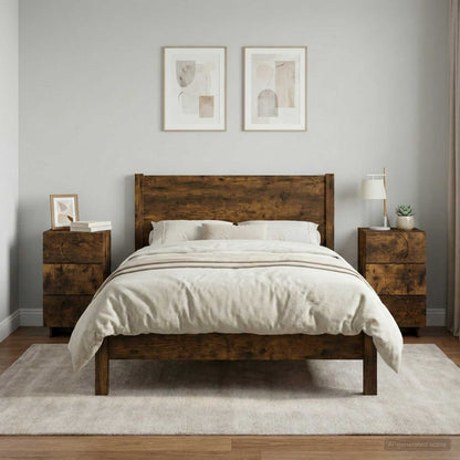 Bedside Cabinet 2 pcs Smoked Oak 33.5 x 34.5 x 60 cm