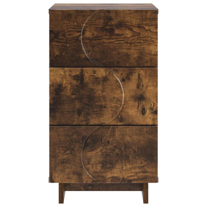 Bedside Cabinet 2 pcs Smoked Oak 33.5 x 34.5 x 60 cm
