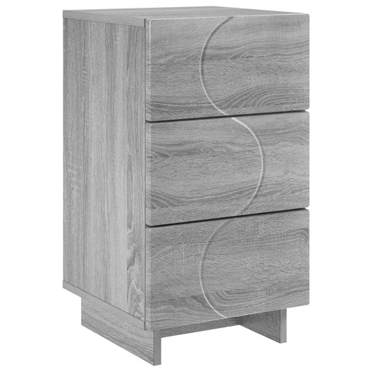 Bedside Cabinet Grey Sonoma 33.5 x 34.5 x 60 cm Engineered Wood