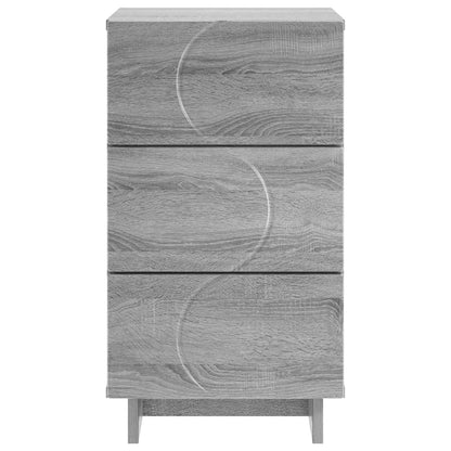 Bedside Cabinet Grey Sonoma 33.5 x 34.5 x 60 cm Engineered Wood