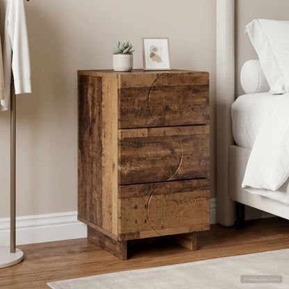 Bedside Cabinet Old Wood 33.5 x 34.5 x 60 cm Engineered Wood