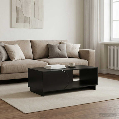 Coffee Table Black 95 x 50.5 x 35 cm Engineered Wood