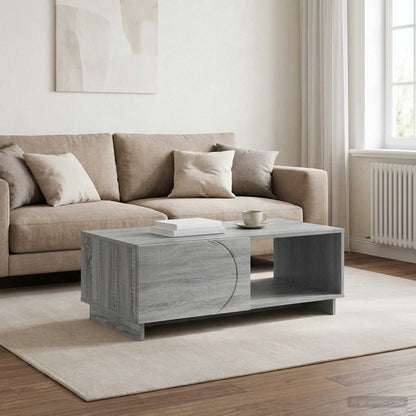 Coffee Table Grey Sonoma 95 x 50.5 x 35 cm Engineered Wood