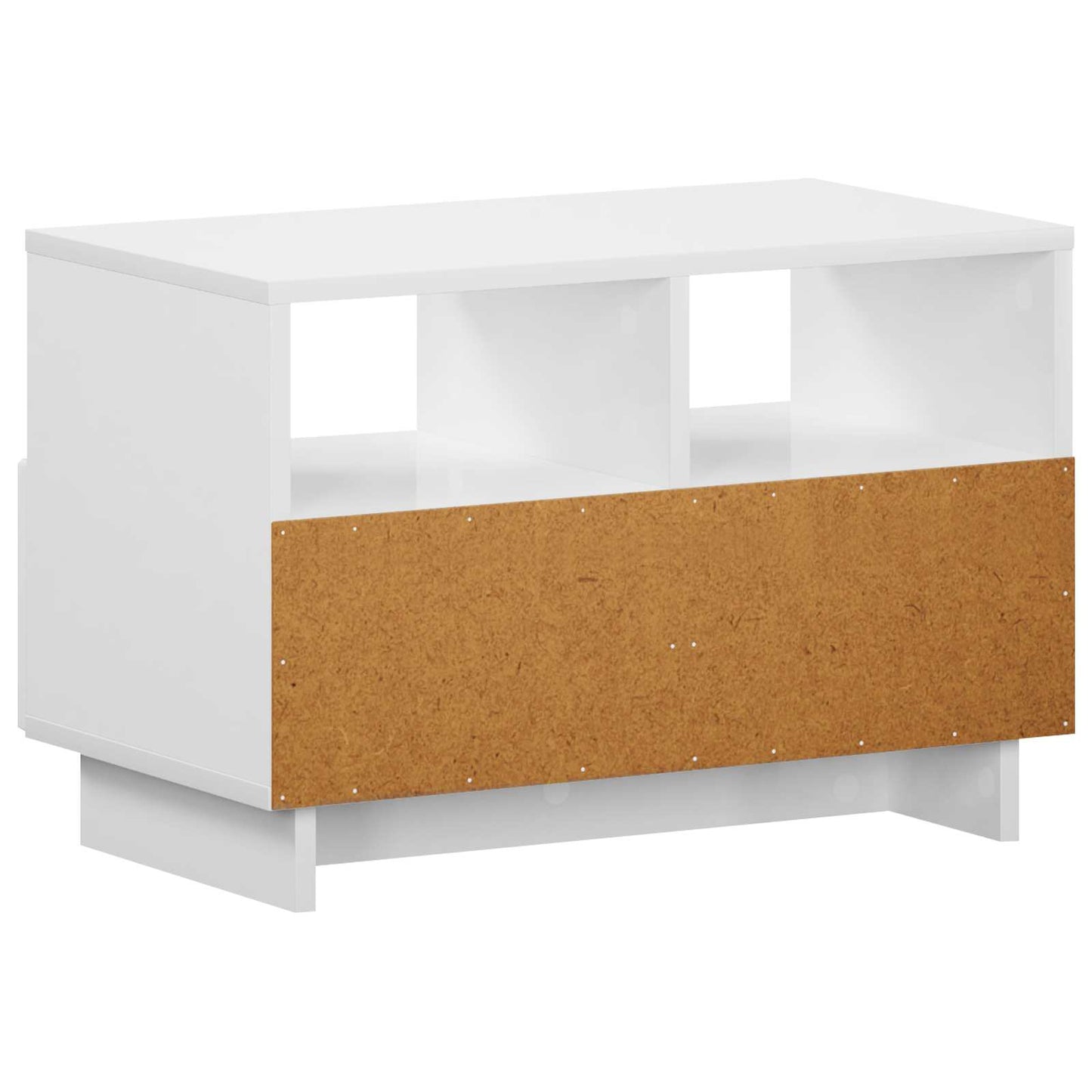 TV Stand 60 x 34.5 x 40 cm High Gloss White Engineered Wood