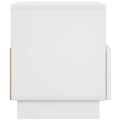 TV Stand 60 x 34.5 x 40 cm High Gloss White Engineered Wood