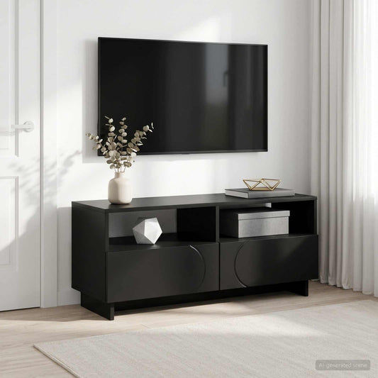 TV Stand 90 x 34.5 x 40 cm Black Engineered Wood
