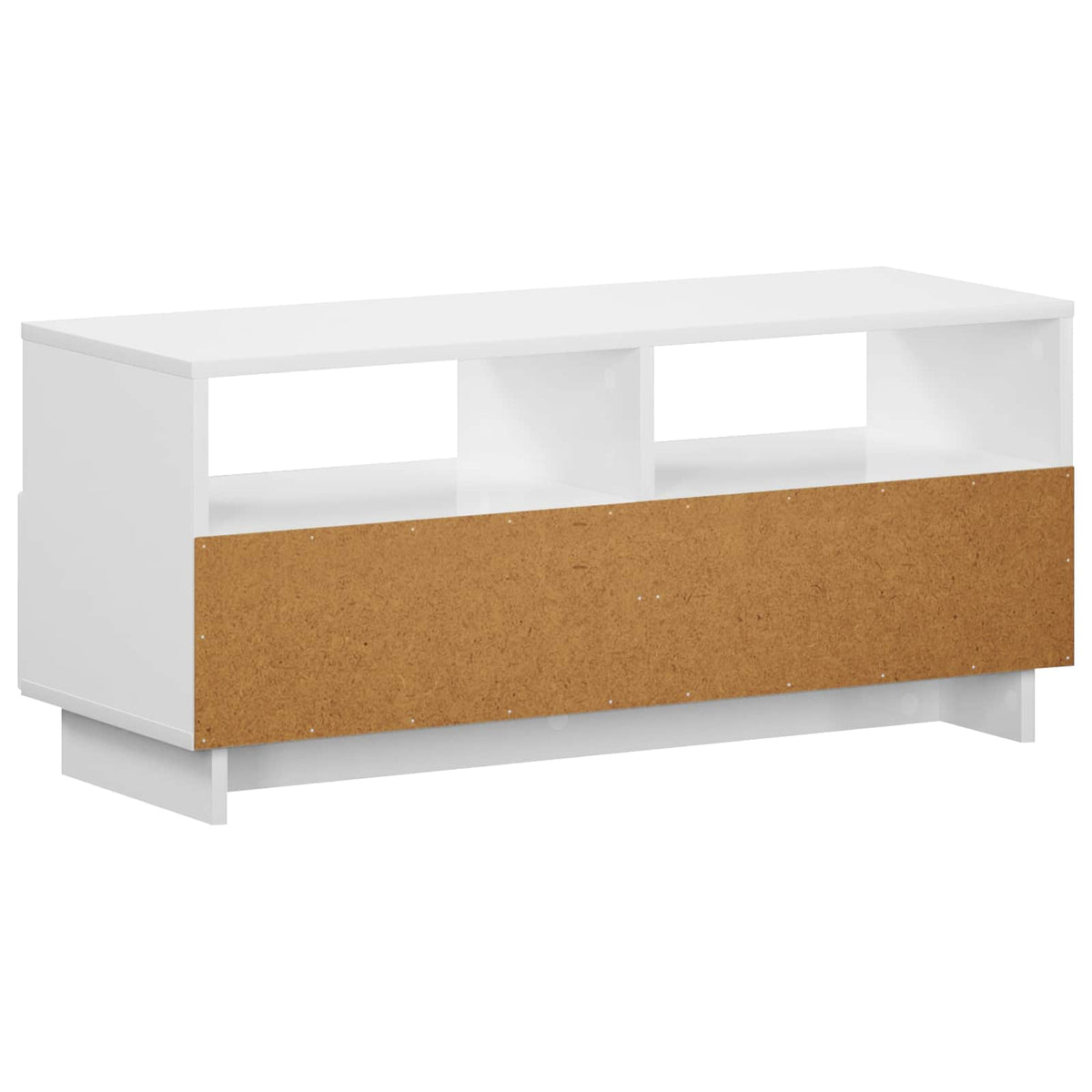 TV Stand 90 x 34.5 x 40 cm High Gloss White Engineered Wood