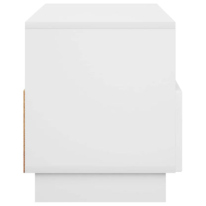 TV Stand 90 x 34.5 x 40 cm High Gloss White Engineered Wood