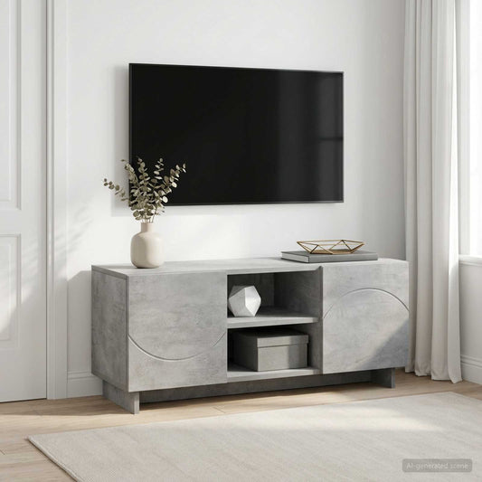 TV Stand 90 x 34.5 x 40 cm Concrete Grey Engineered Wood