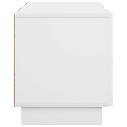 TV Stand 90 x 34.5 x 40 cm High Gloss White Engineered Wood
