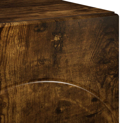 TV Stand 140 x 34.5 x 40 cm Smoked Oak Engineered Wood