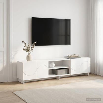 TV Stand 180 x 34.5 x 40 cm White Engineered Wood