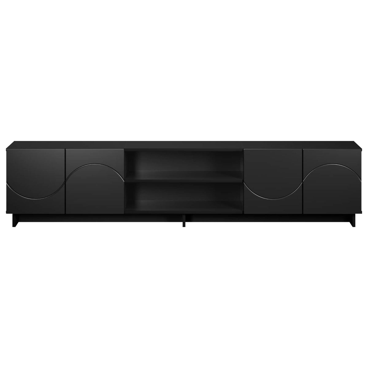 TV Stand 180 x 34.5 x 40 cm Black Engineered Wood