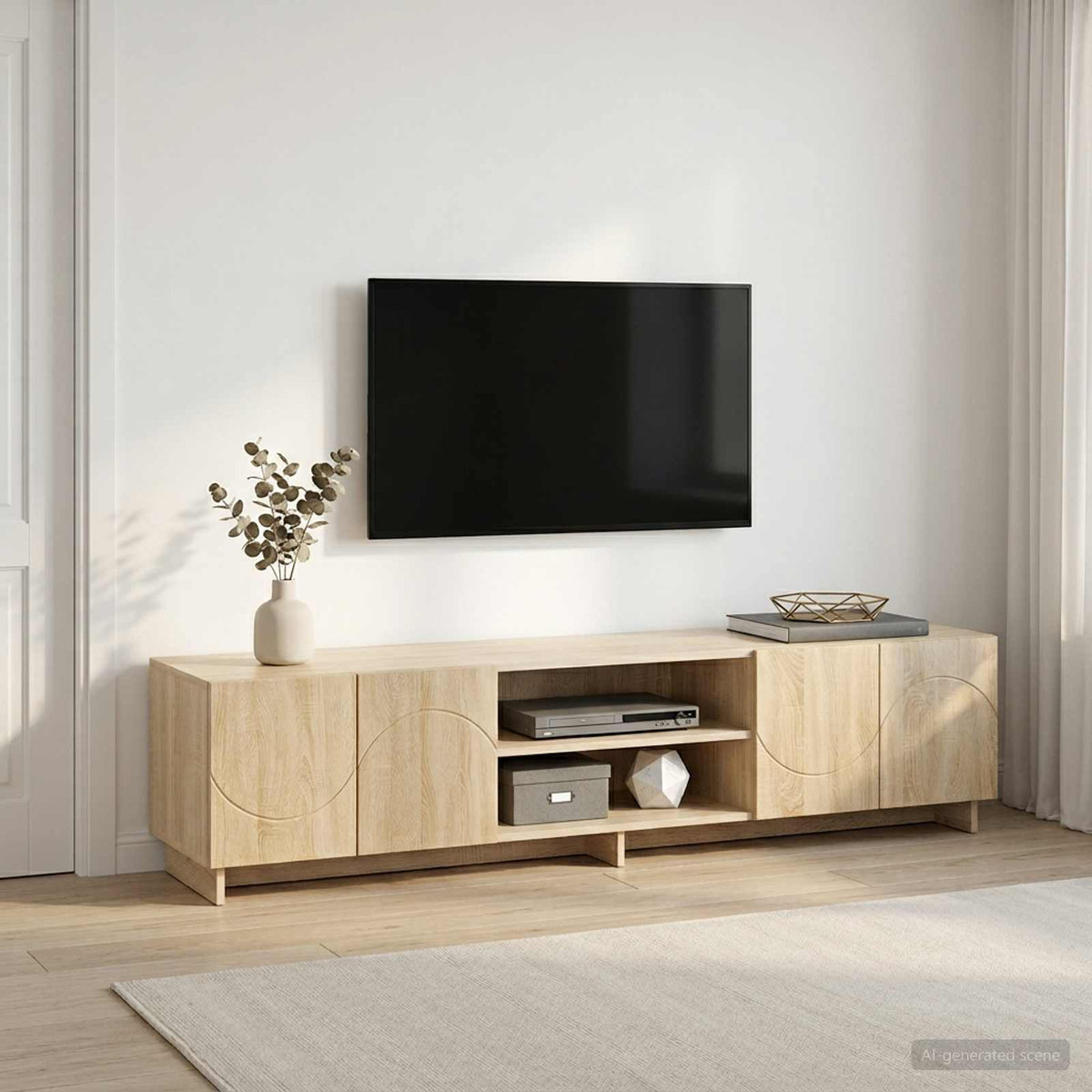 TV Stand 180 x 34.5 x 40 cm Sonoma Oak Engineered Wood