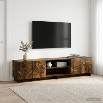 TV Stand 180 x 34.5 x 40 cm Smoked Oak Engineered Wood