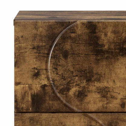 Sideboard Smoked Oak 33.5 x 34.5 x 75 cm Engineered Wood