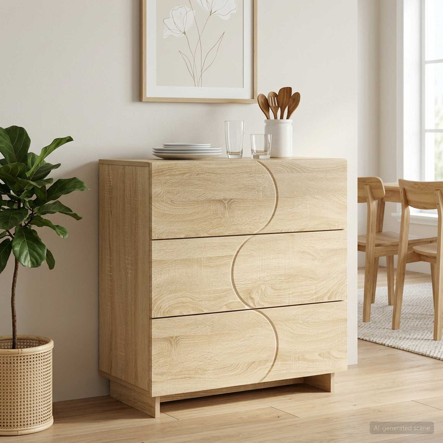 Sideboard Sonoma Oak 70 x 38 x 75 cm Engineered Wood