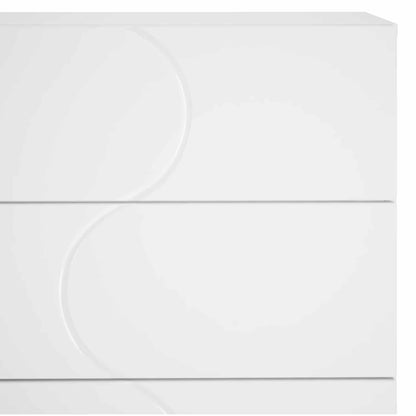 Sideboard High Gloss White 70 x 38 x 75 cm Engineered Wood