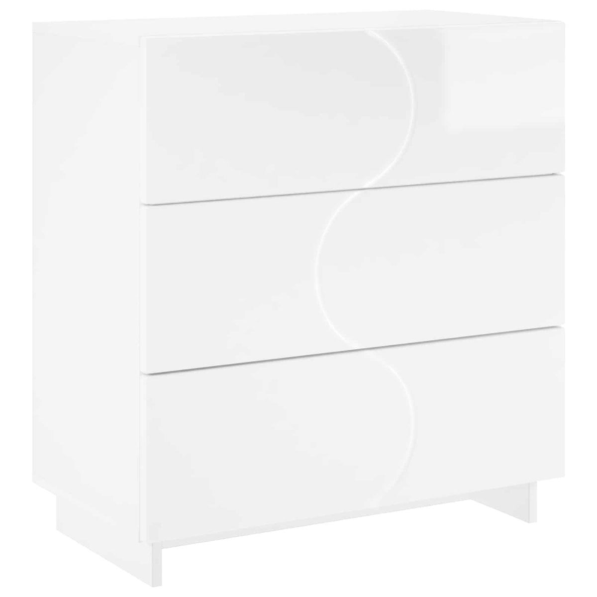Sideboard High Gloss White 70 x 38 x 75 cm Engineered Wood
