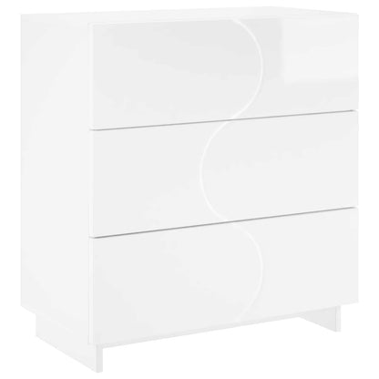 Sideboard High Gloss White 70 x 38 x 75 cm Engineered Wood
