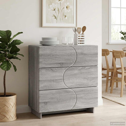 Sideboard Grey Sonoma 70 x 38 x 75 cm Engineered Wood