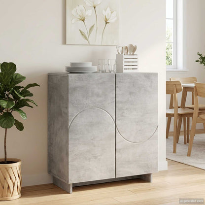 Sideboard Concrete Grey 67 x 34.5 x 75 cm Engineered Wood