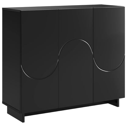 Sideboard Black 85.5 x 31 x 75 cm Engineered Wood