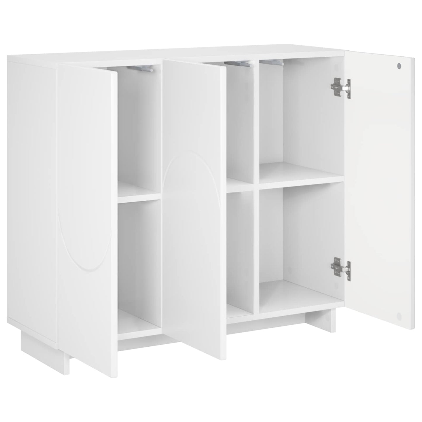 Sideboard High Gloss White 85.5 x 31 x 75 cm Engineered Wood