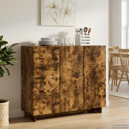 Sideboard Smoked Oak 85.5 x 31 x 75 cm Engineered Wood