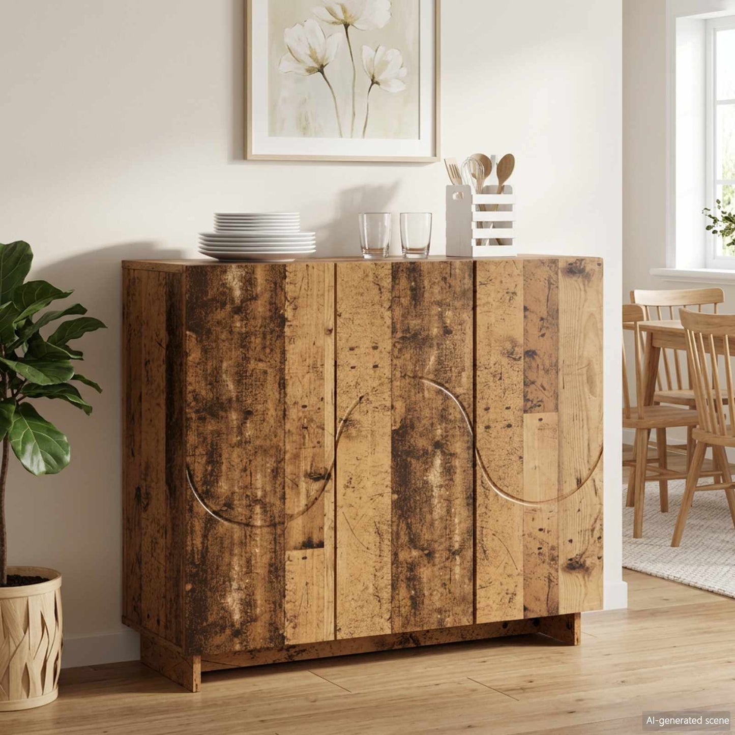 Sideboard Old Wood 85.5 x 31 x 75 cm Engineered Wood