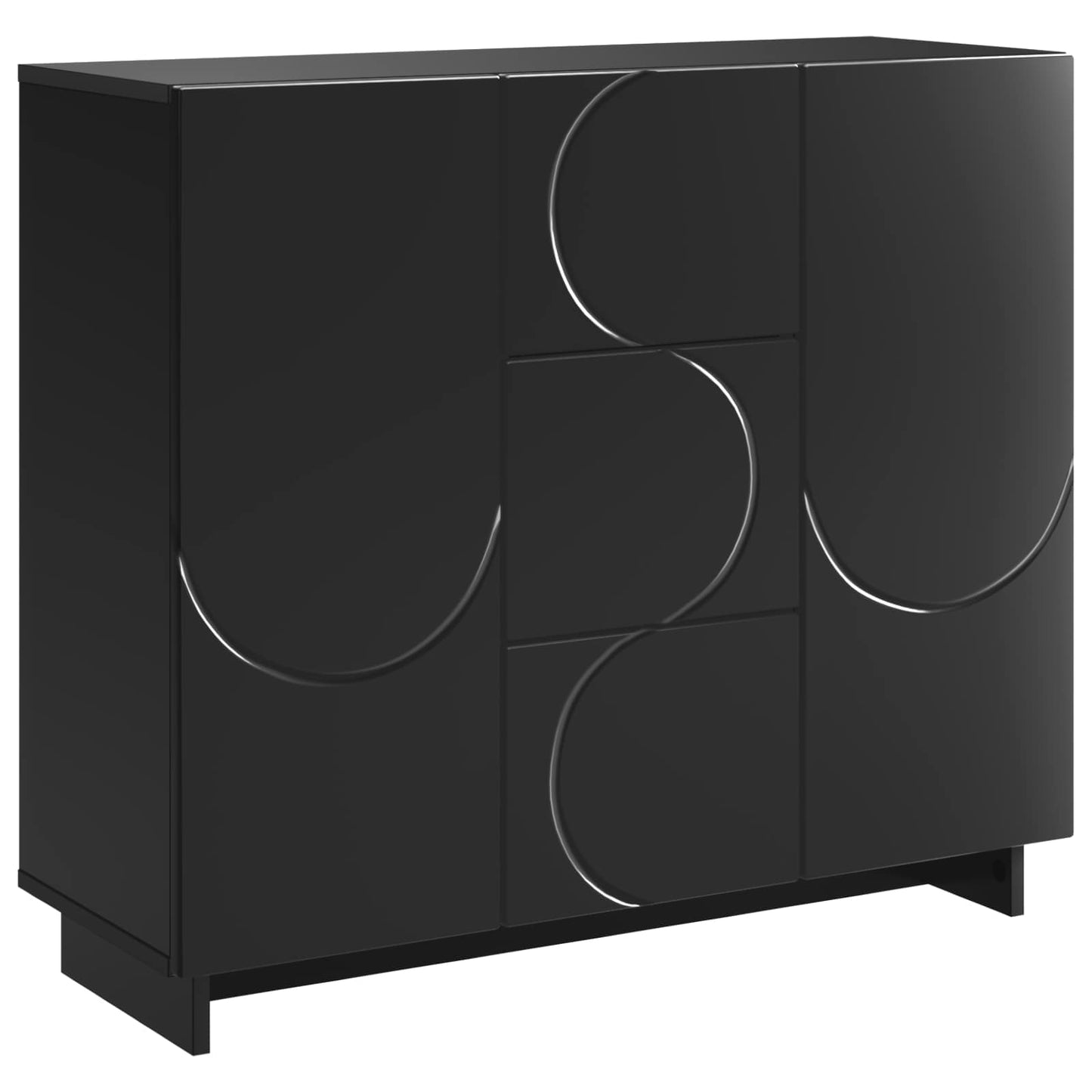Sideboard Black 85.5 x 31 x 75 cm Engineered Wood