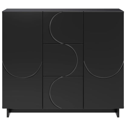 Sideboard Black 85.5 x 31 x 75 cm Engineered Wood