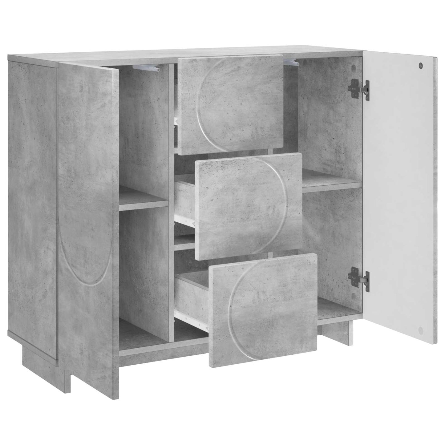 Sideboard Concrete Grey 85.5 x 31 x 75 cm Engineered Wood
