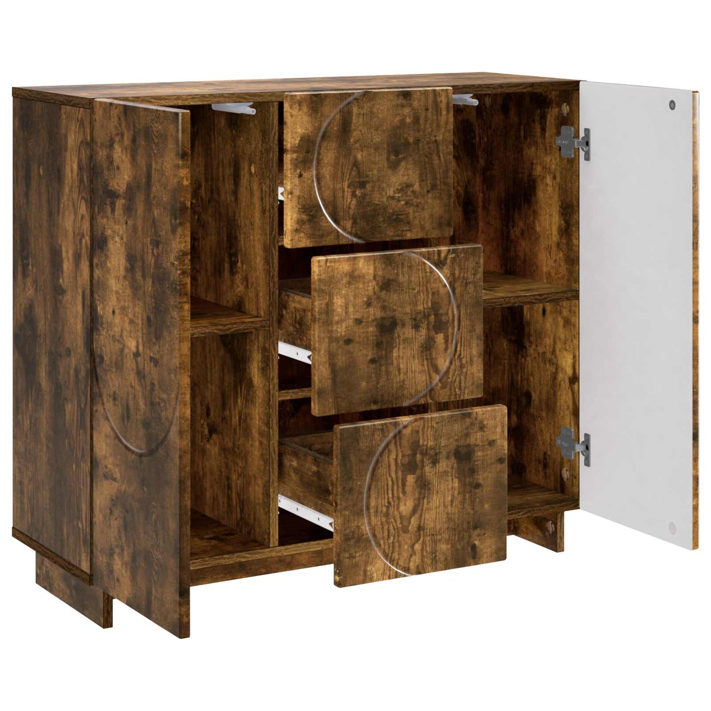 Sideboard Smoked Oak 85.5 x 31 x 75 cm Engineered Wood